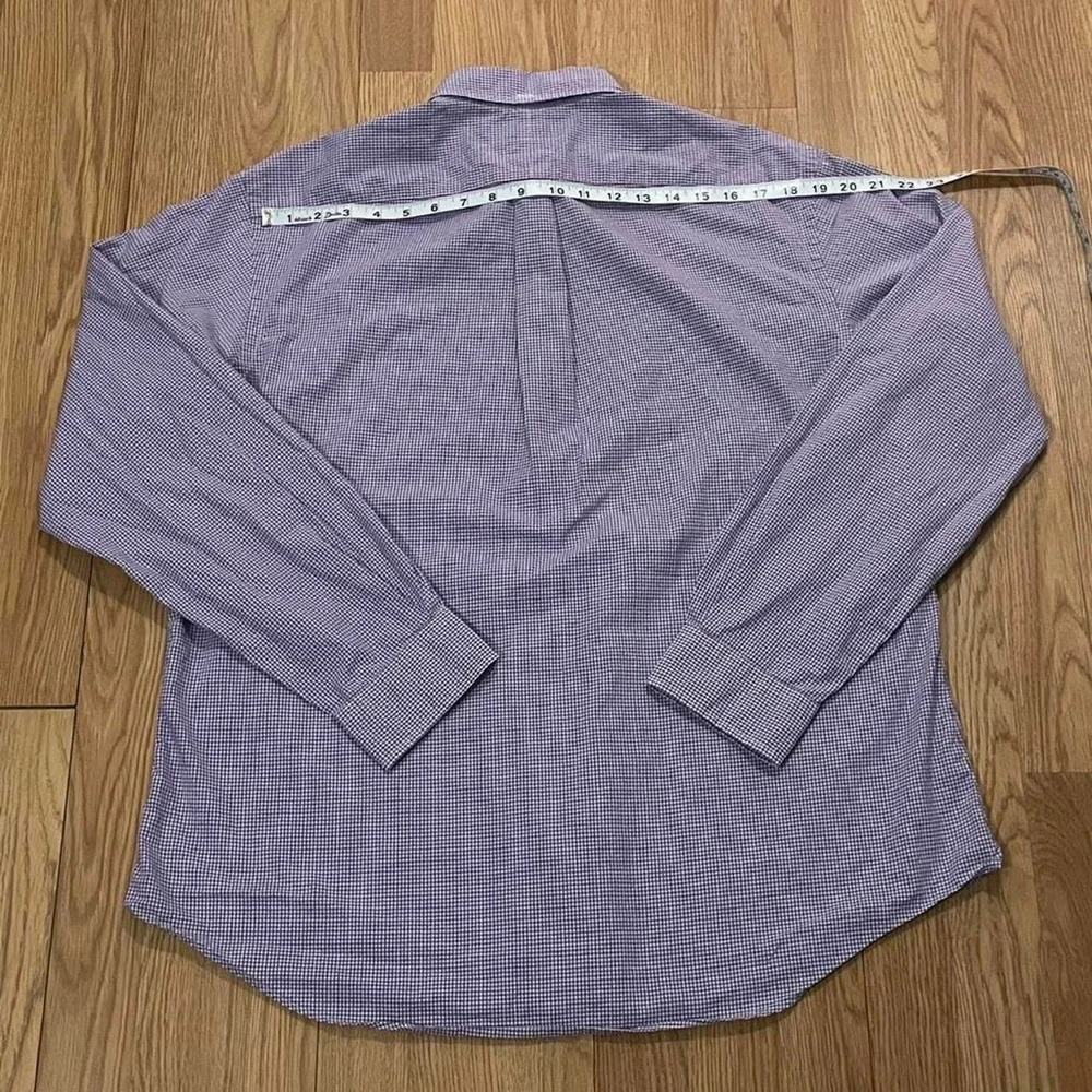Polo Ralph Lauren Men’s XL Long Sleeve Button Down Shirt Purple Gingham Custom
